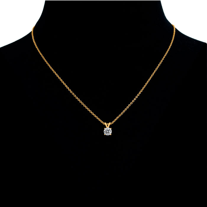 Nearly 1/2ct Colorless Diamond Solitaire Pendant in 14k Yellow Gold. Fantastic Value!
