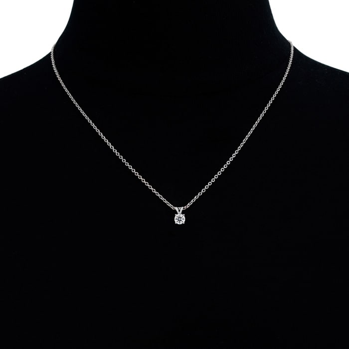1/2 Carat Moissanite Solitaire Necklace, 18 Inches.  Incredible Deal. Lowest Price Anywhere!