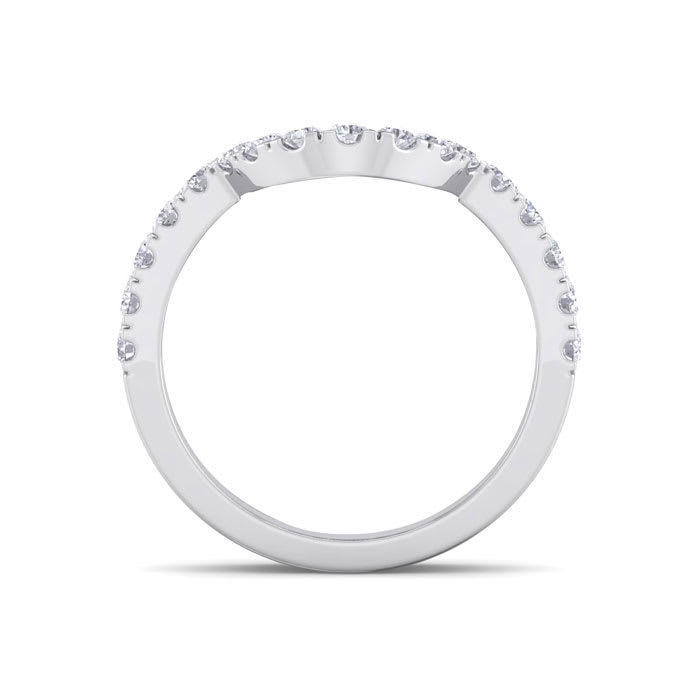 1/2 Carat Matching Diamond Band In 14K White Gold