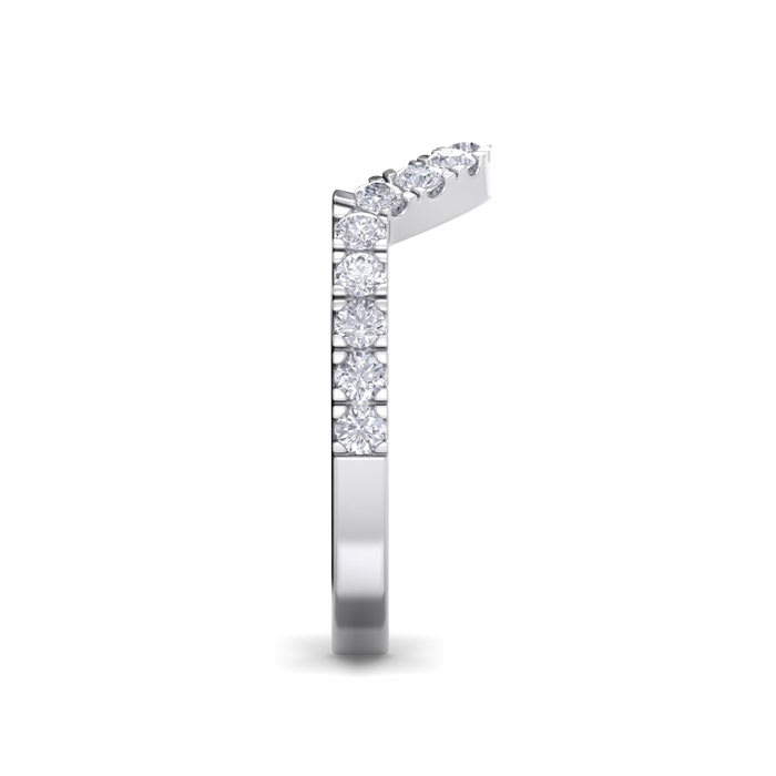 1/2 Carat Matching Diamond Band In 14K White Gold