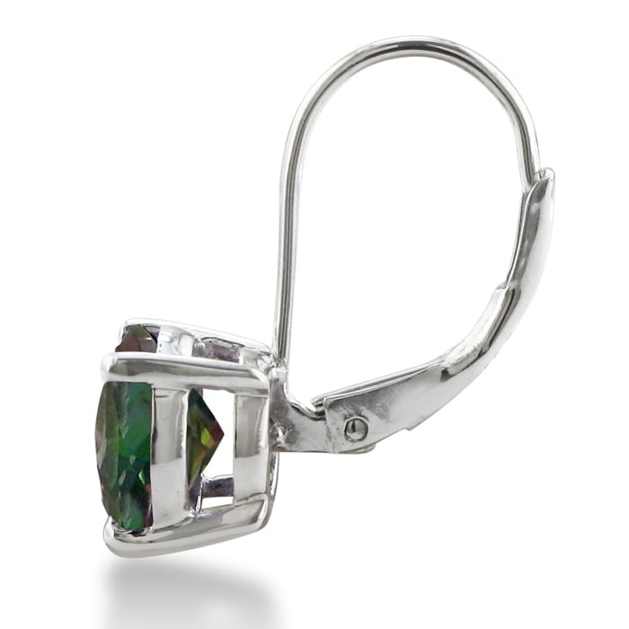 5 Carat Mystic Quartz Drop Earrings in Sterling Silver
