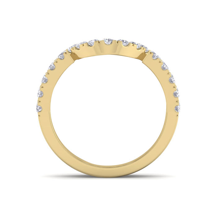 1/2 Carat Matching Diamond Band In 14K Yellow Gold