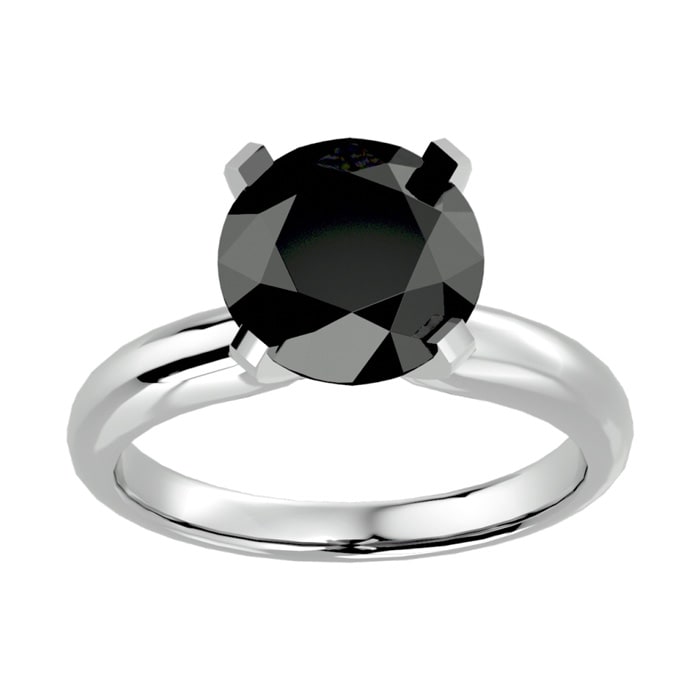 Details about   Black Diamond Ring Special Occasion 4 Carat AAA White gold finish IGL Certified 