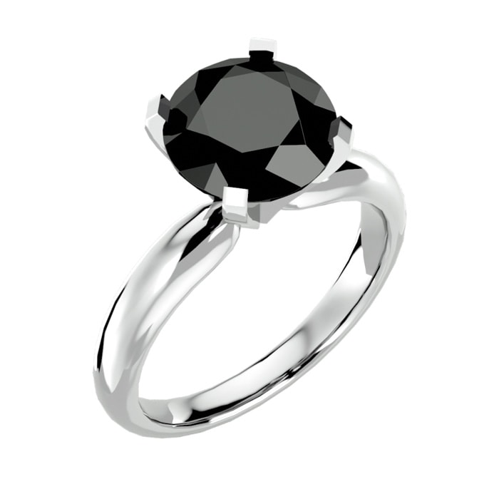 4 carat black hot sale diamond