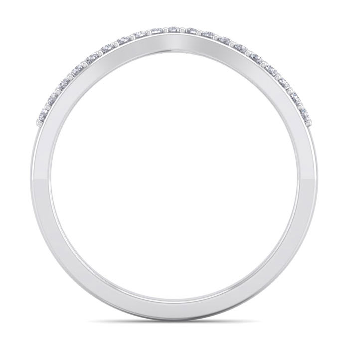 1/4 Carat Diamond Matching Wedding Band Ring in 14 Karat White Gold For JWL45433