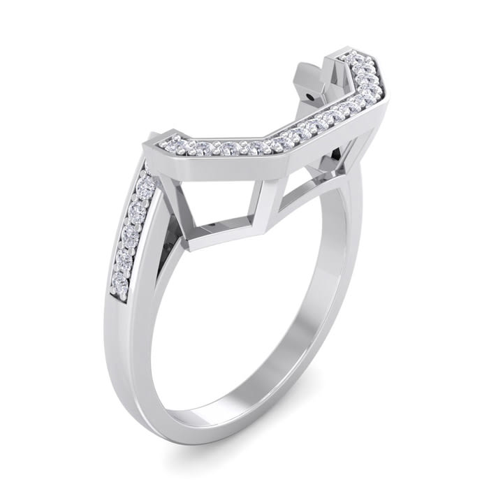 1/5 Carat Matching Diamond Wedding band In 14 Karat White Gold