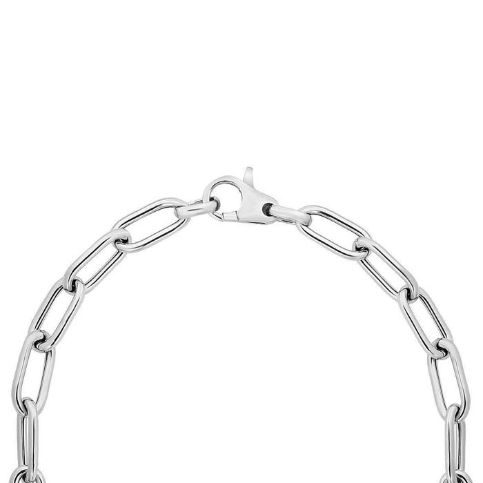 925 Sterling Silver Paperclip Chain Necklace, 20 Inches