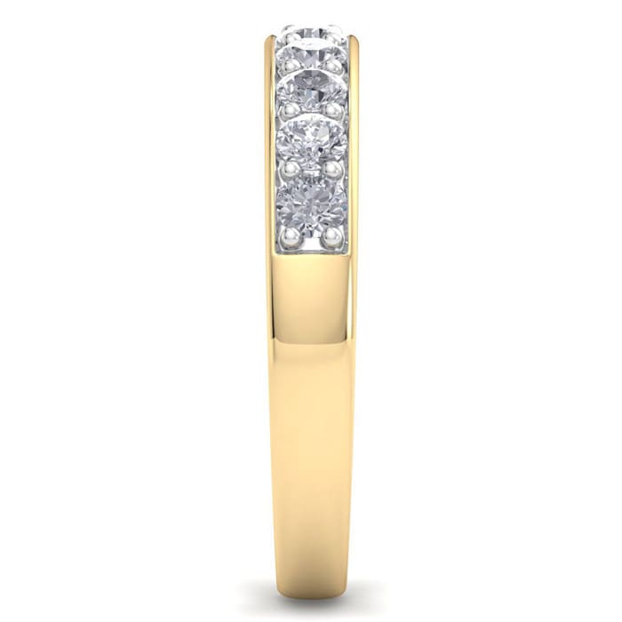 1/2 Carat Diamond Wedding Band In 14 Karat Yellow Gold