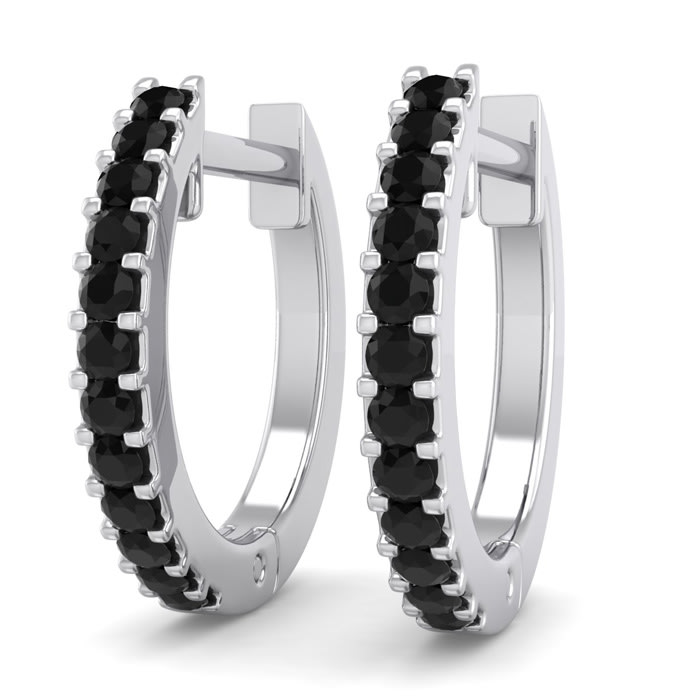 Black diamond men's hoop earrings store