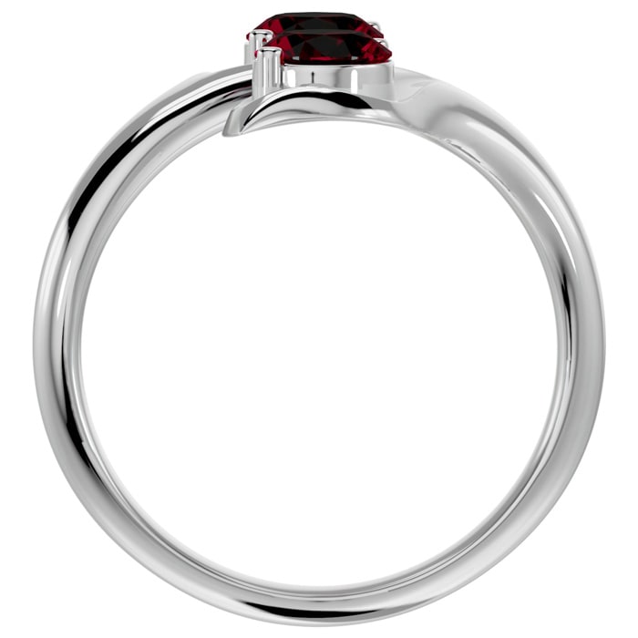 1 Carat Two Stone Ruby Ring In 14 Karat White Gold