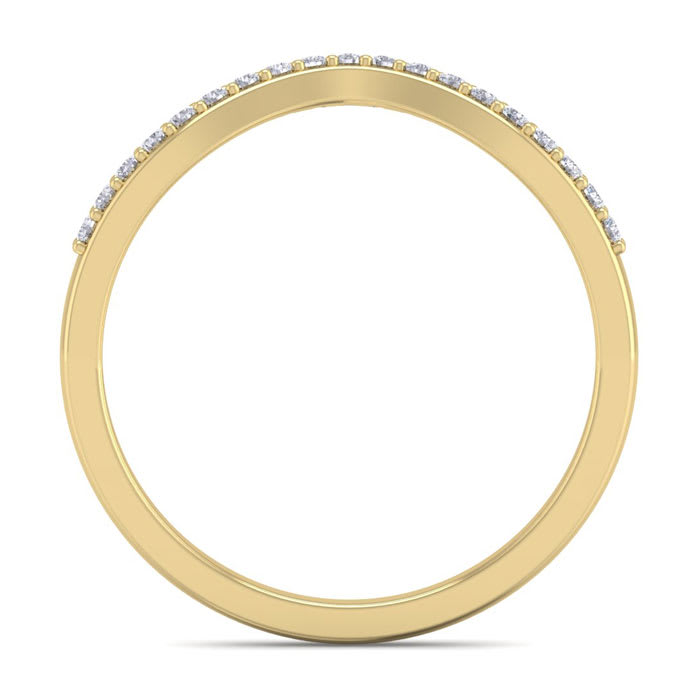 1/4 Carat Diamond Matching Wedding Band Ring in 14 Karat Yellow Gold For JWL45433