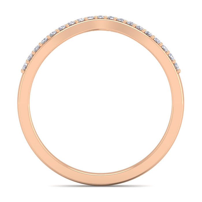 1/4 Carat Diamond Matching Wedding Band Ring in 14 Karat Rose Gold For JWL45433