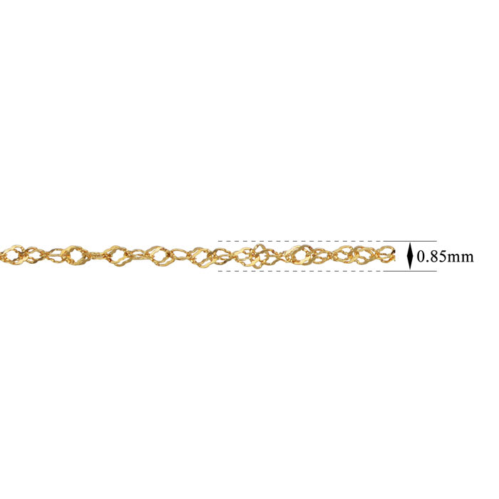 10 Karat Yellow Gold 0 85mm Singapore Chain 18 Inches Superjeweler