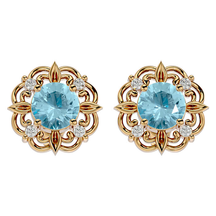 VINTAGE CREATED TURQUOISE FLOWER JACKETS FOR EARRINGS USE WITH ANY STUDS 