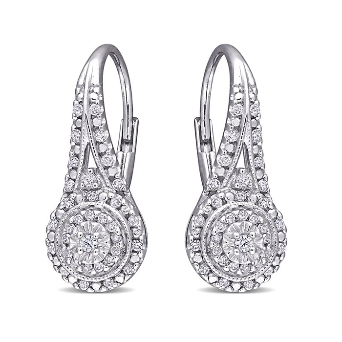 Diamond Double C Hoop Earrings