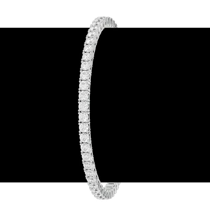5 Carat Moissanite Tennis Bracelet In 14 Karat White Gold, 7 Inches