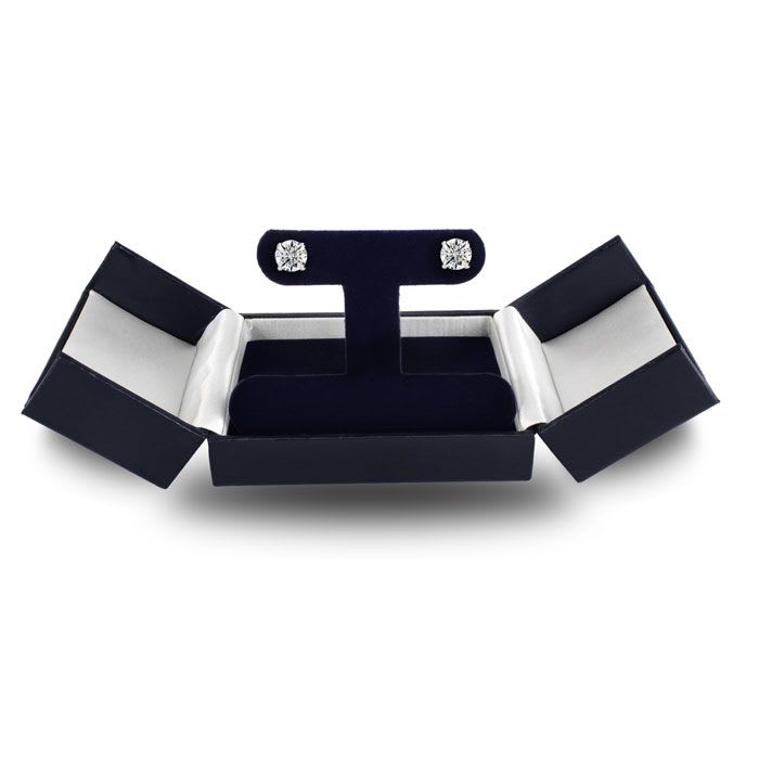 1 1/4 Carat Diamond Stud Earrings In 14 Karat White Gold