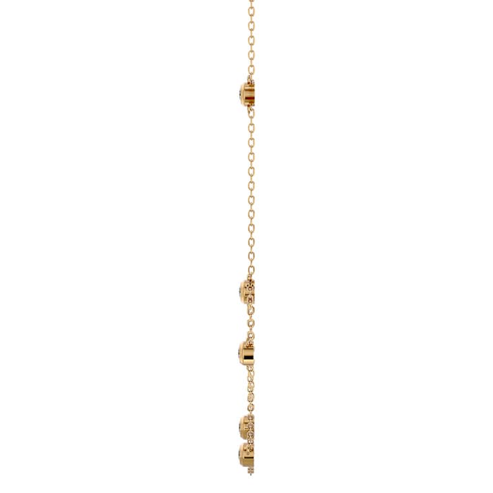 14 Karat Yellow Gold 1 1/2 Carat Diamonds By The Yard Necklace, 16-18 Inches