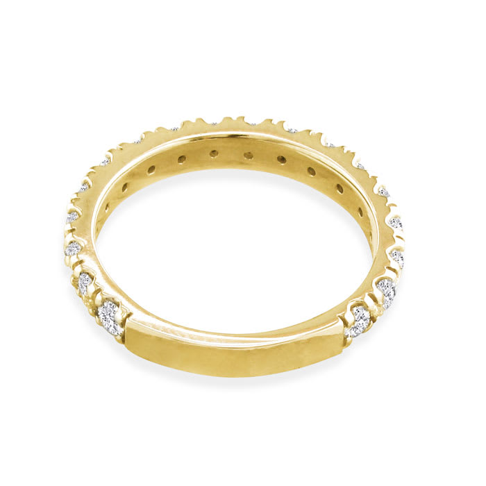 1ct Diamond Almost Eternity Band in 14k Yellow Gold. Incredible Value On Natural, Earth-Mined Diamonds!