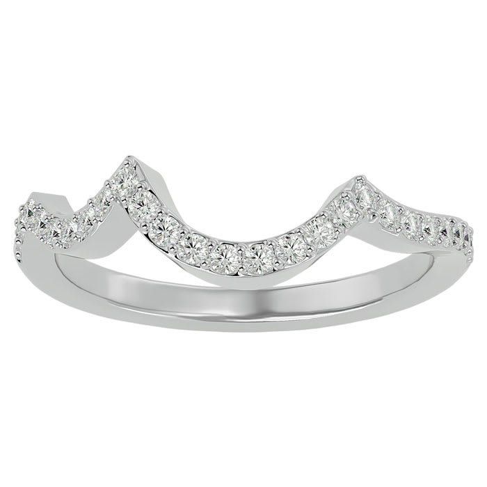 1/4 Carat Diamond Band In 14 Karat White Gold