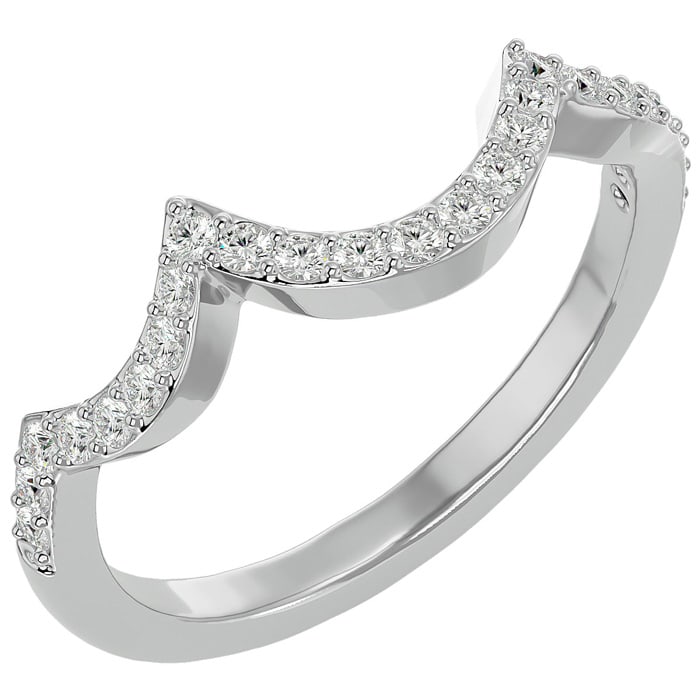 1/4 Carat Diamond Band In 14 Karat White Gold