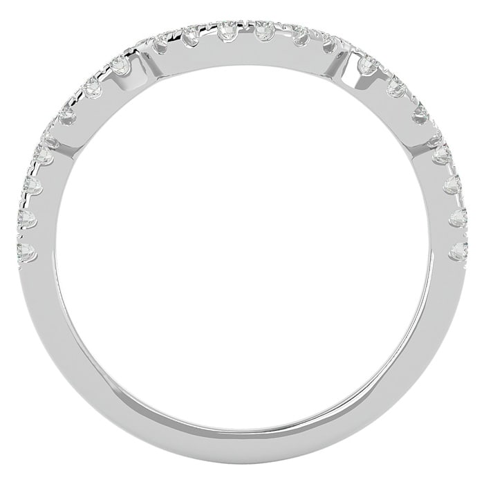 1/4 Carat Diamond Wedding Band In 14 Karat White Gold