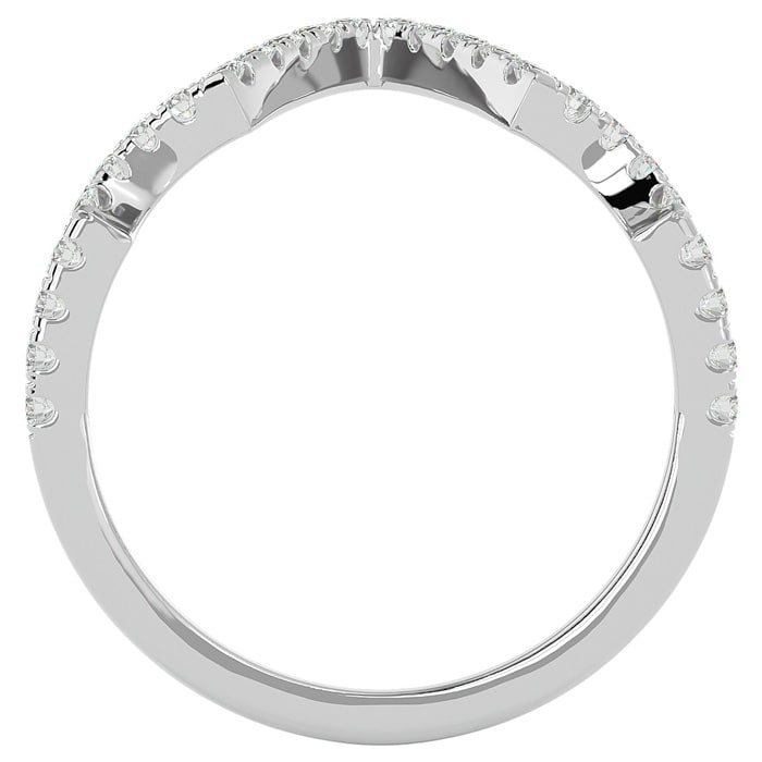 1/4 Carat Diamond Wedding Band In 14 Karat White Gold