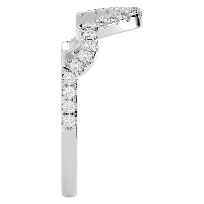 1/4 Carat Diamond Wedding Band In 14 Karat White Gold