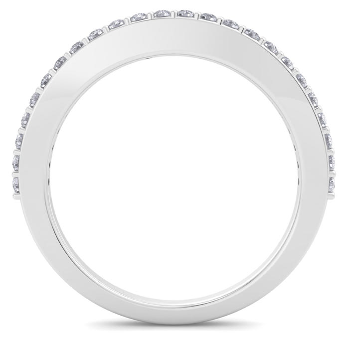 1/4 Carat Diamond Wedding Band In 14 Karat White Gold