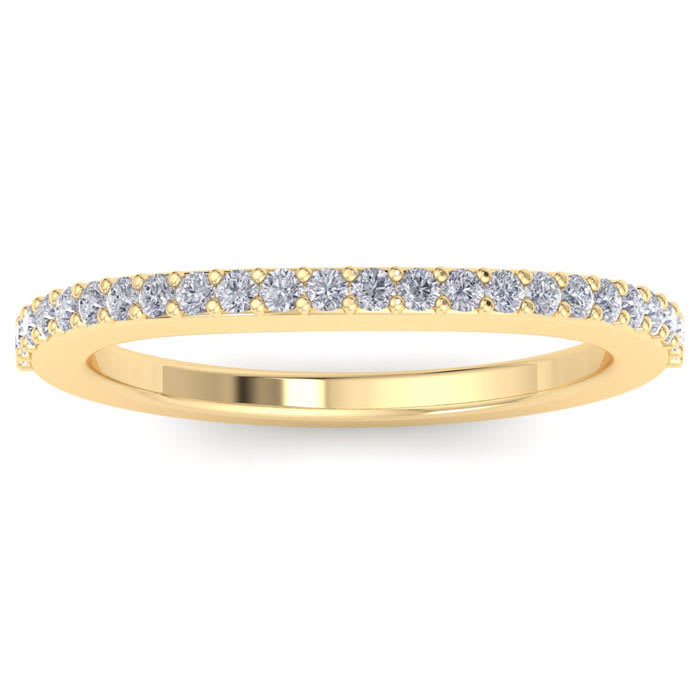 1/4 Carat Diamond Wedding Band In 14 Karat Yellow Gold
