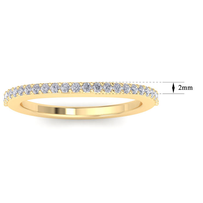 1/4 Carat Diamond Wedding Band In 14 Karat Yellow Gold