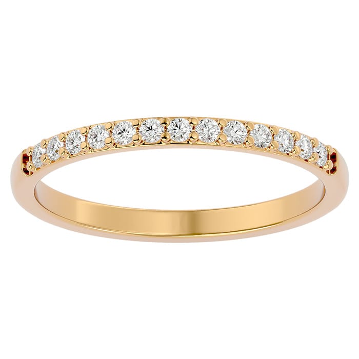 1/4 Carat Diamond Wedding Band In 14 Karat Yellow Gold