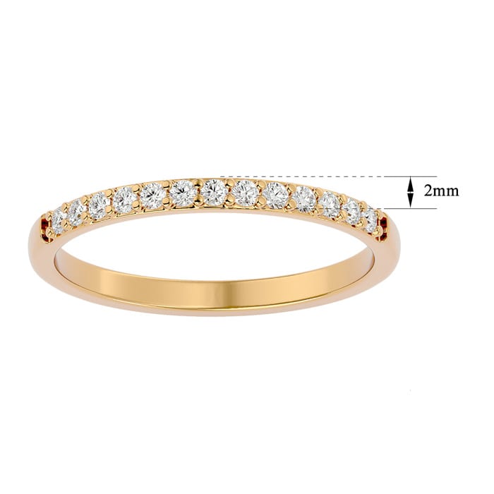 1/4 Carat Diamond Wedding Band In 14 Karat Yellow Gold