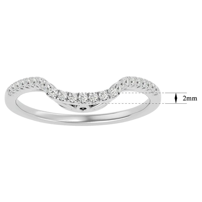 1/4 Carat Diamond Wedding Band In 14 Karat White Gold