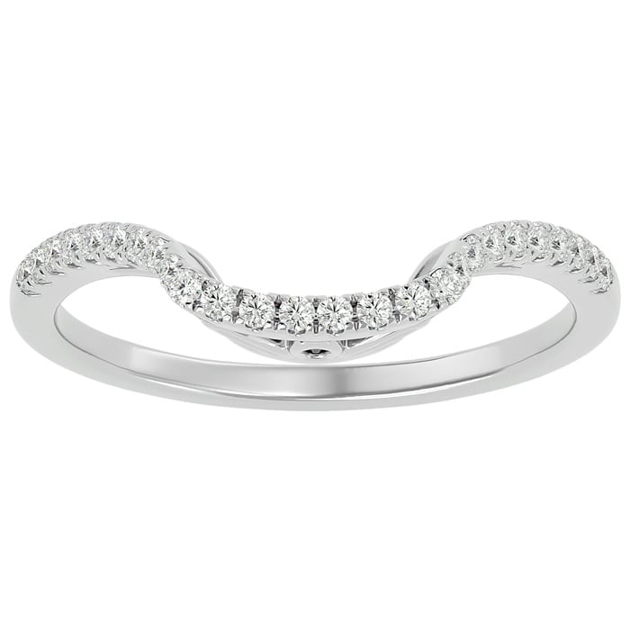 1/4 Carat Diamond Wedding Band In 14 Karat White Gold