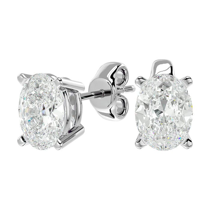 2 carat diamond earrings platinum clearance