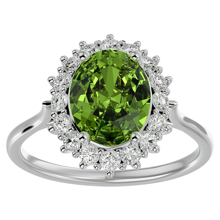 3 carat peridot on sale ring