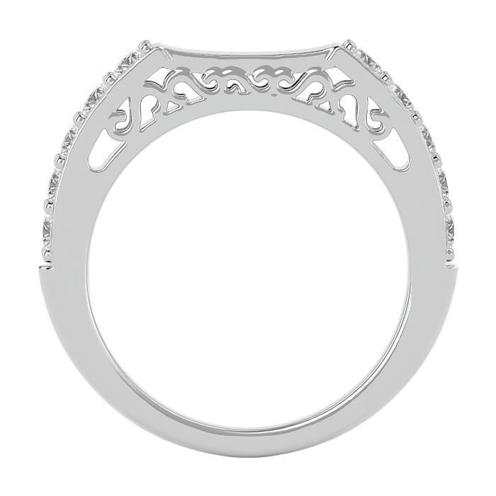 1/2 Carat Diamond Wedding Band In 14 Karat White Gold
