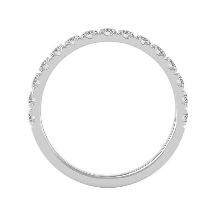 1/2 Carat Diamond Wedding Band In 14 Karat White Gold