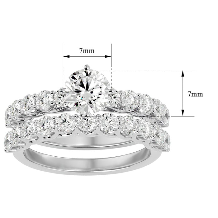 2 1/2 Carat Diamond Bridal Set In 14 Karat White Gold