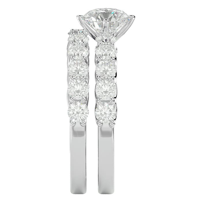 2 1/2 Carat Diamond Bridal Set In 14 Karat White Gold