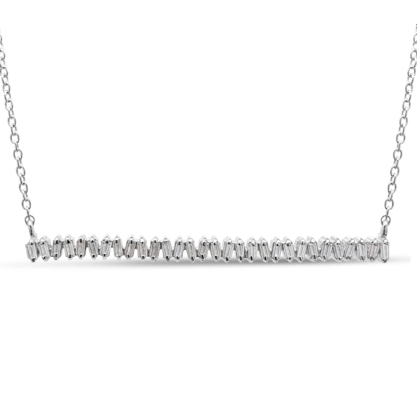 1 carat clearance diamond bar necklace