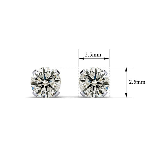 10 Point Colorless Diamond Stud Earrings White Gold!  Amazing Deal, Fiery Diamonds