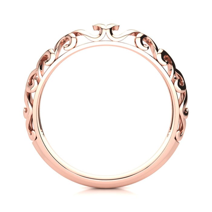 Matching Vintage Engagement Wedding Band In 14 Karat Rose Gold