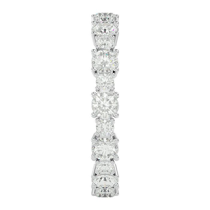 1 1/2 Carat Moissanite Eternity Ring In 14 Karat White Gold, Ring Size 4