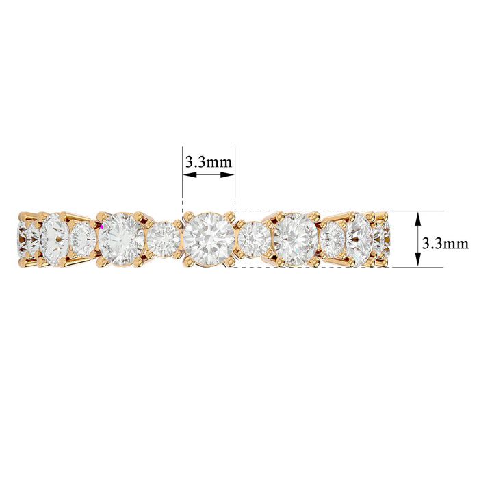 1 1/2 Carat Moissanite Eternity Ring In 14 Karat Yellow Gold, Ring Size 8.5