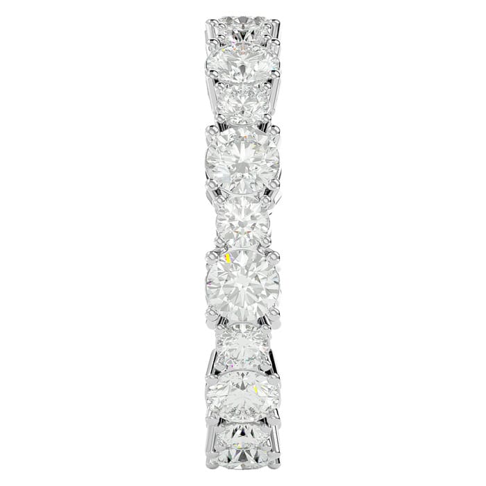 2 1/4 Carat Moissanite Eternity Ring In 14 Karat White Gold, Ring Size 7
