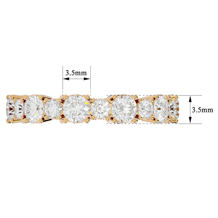 2 1/4 Carat Moissanite Eternity Ring In 14 Karat Yellow Gold, Ring Size 7.5