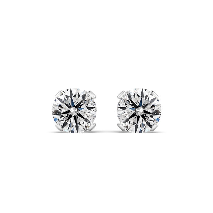 Nearly 3/4 Carat Diamond Stud Earrings In 14 Karat White Gold.  INCREDIBLE ONE TIME DEAL!  