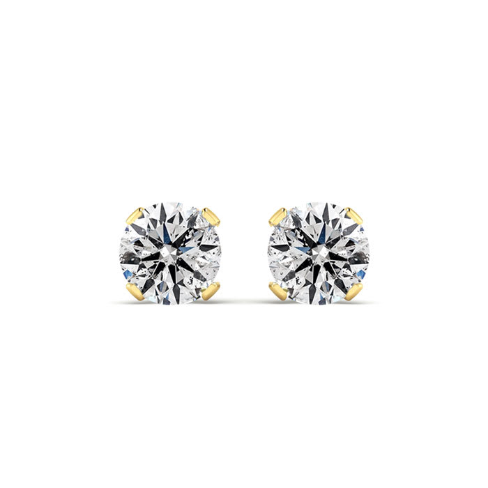 Nearly 3/4 Carat Diamond Stud Earrings In 14 Karat Yellow Gold.  INCREDIBLE ONE TIME DEAL!  